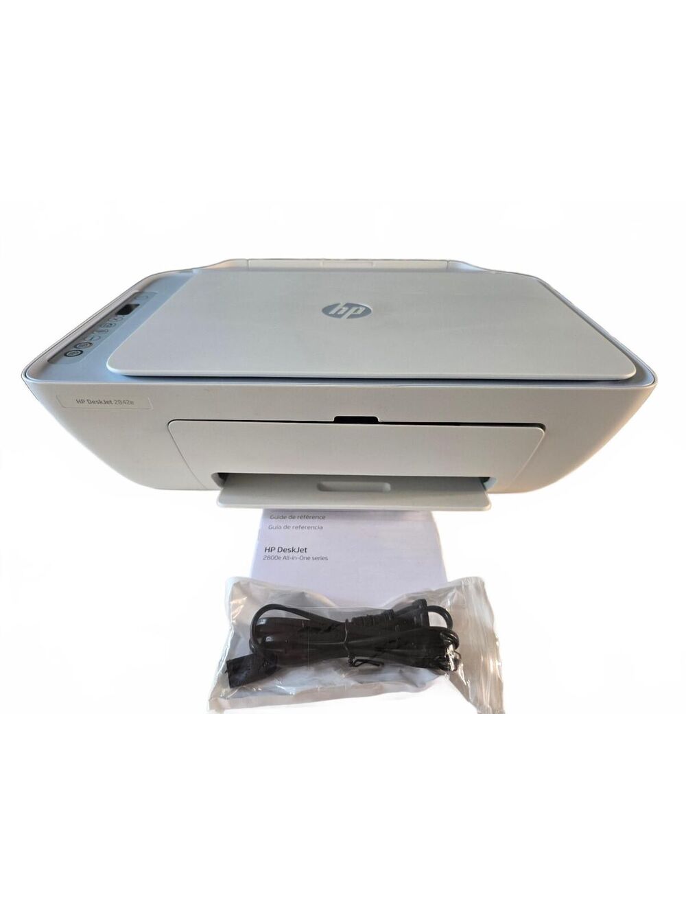 HP DeskJet 2842e Wireless All-in-One Inkjet Printer W/ Cord & Reference Guide